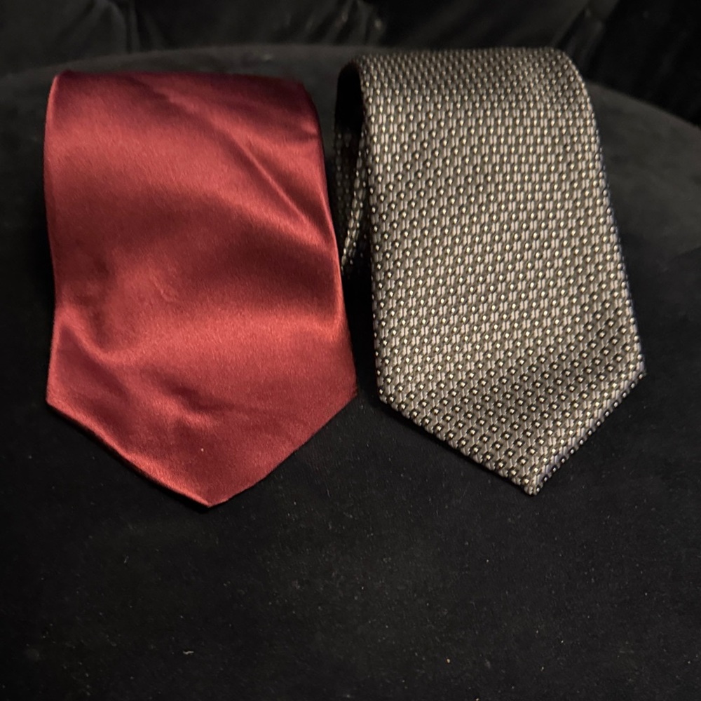 Arrow Rich Burgundy and Textured Gray Ties